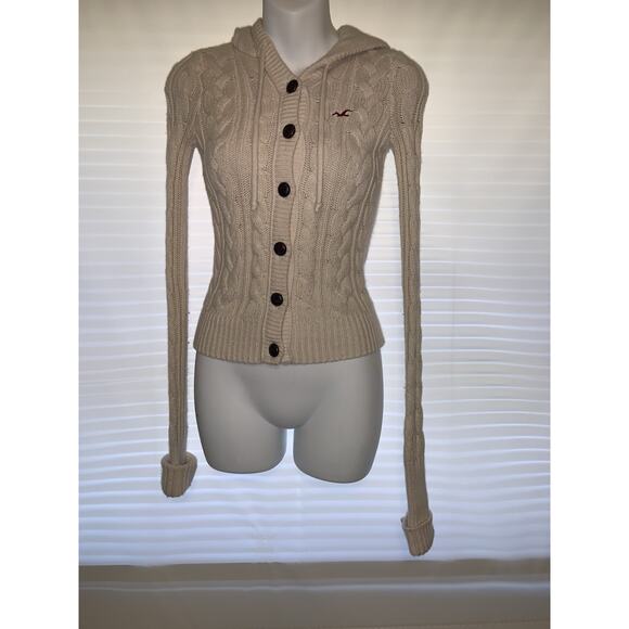 Hollister Vintage Y2K Rabbit Hair Ivory Sweater Bella Swan Size XS - Picture 2 of 7